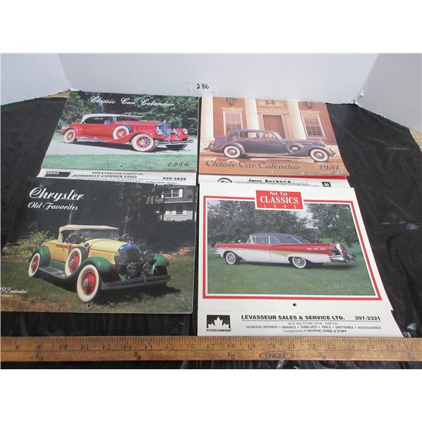 4 Classic Car Calendars 86' 87' 92' 93'