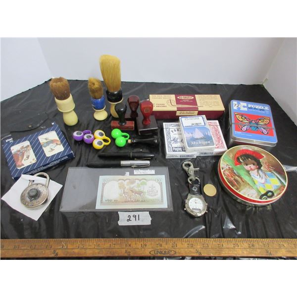 Misc. Lot Playing card brushes, stamps, etc.