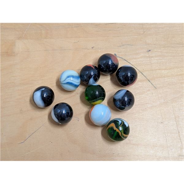 10 Large Marbles