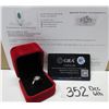 Image 1 : #352-1.00 CT GRA CERTIFIED ROUND BRILLIANT CUT MOISSANITE STONE VVS D COLOR SET IN HALF BEZEL SET IN