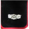 Image 2 : #356-2.00 CT TW GRA CERTIFIED ROUND BRILLIANT CUT MOISSANITE STONES VVS D COLOR SET WITH 1.00 CT MOI