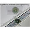 Image 4 : #359-3.00 CT GRA CERTIFIED ROUND BRILLIANT CUT MOISSANITE STONE VVS VIVID BLUISH GREEN COLOR WITH 12
