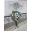 Image 4 : #360-3.00 CT GRA CERTIFIED ROUND BRILLIANT CUT MOISSANITE STONE VVS GREENISH BLUE COLOR WITH 12 ROUN