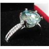 Image 9 : #360-3.00 CT GRA CERTIFIED ROUND BRILLIANT CUT MOISSANITE STONE VVS GREENISH BLUE COLOR WITH 12 ROUN