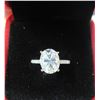 Image 2 : #362-3.00 CT GRA CERTIFIED OVAL CUT MOISSANITE STONE VVS D COLOR WITH 18 ROUND BRILLIANT CUT CUBIC Z