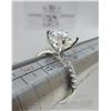 Image 4 : #362-3.00 CT GRA CERTIFIED OVAL CUT MOISSANITE STONE VVS D COLOR WITH 18 ROUND BRILLIANT CUT CUBIC Z