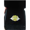 Image 2 : #365-5.00 CT GRA CERTIFIED ROUND BRILLIANT CUT MOISSANITE STONE VVS VIVID YELLOW COLOR SET IN CENTER