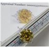 Image 3 : #365-5.00 CT GRA CERTIFIED ROUND BRILLIANT CUT MOISSANITE STONE VVS VIVID YELLOW COLOR SET IN CENTER