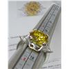Image 5 : #365-5.00 CT GRA CERTIFIED ROUND BRILLIANT CUT MOISSANITE STONE VVS VIVID YELLOW COLOR SET IN CENTER