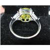Image 7 : #365-5.00 CT GRA CERTIFIED ROUND BRILLIANT CUT MOISSANITE STONE VVS VIVID YELLOW COLOR SET IN CENTER