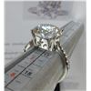 Image 5 : #366-5.00 CT GRA CERTIFIED ROUND BRILLIANT CUT MOISSANITE STONE VVS D COLOR SET IN CENTER WITH 12 RO