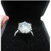 Image 2 : #367-5.00 CT GRA CERTIFIED ROUND BRILLIANT CUT MOISSANITE STONE VVS D COLOR SET IN CENTER WITH 14 RO