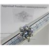 Image 3 : #367-5.00 CT GRA CERTIFIED ROUND BRILLIANT CUT MOISSANITE STONE VVS D COLOR SET IN CENTER WITH 14 RO