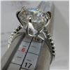 Image 6 : #367-5.00 CT GRA CERTIFIED ROUND BRILLIANT CUT MOISSANITE STONE VVS D COLOR SET IN CENTER WITH 14 RO