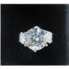 Image 3 : #368-5.00 CT GRA CERTIFIED ROUND BRILLIANT CUT MOISSANITE STONE VVS D COLOR SET WITH 140 ROUND BRILL