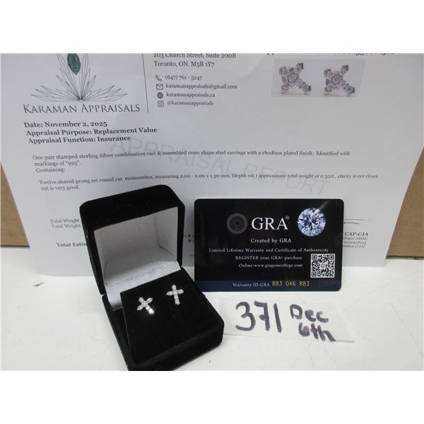 #371-12 GRA CERTIFIED ROUND BRILLIANT CUT MOISSANITE STONES VVS D COLOR WITH THE MOISSANITE STONES S