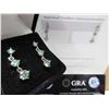 Image 2 : #372-6 GRA CERTIFIED ROUND BRILLIANT CUT MOISSANITE STONES VVS GREENISH BLUE COLOR WITH THE MOISSANI