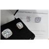 Image 2 : #375-1.00 CT GRA CERTIFIED ROUND BRILLIANT CUT MOISSANITE STONES VVS LIGHT BLUE COLOR WITH 32 ROUND 