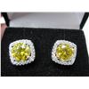 Image 3 : #379-2.00 CT TW GRA CERTIFIED ROUND BRILLIANT CUT MOISSANITE STONES VVS VIVID YELLOW COLOR WITH 48 R