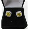 Image 8 : #379-2.00 CT TW GRA CERTIFIED ROUND BRILLIANT CUT MOISSANITE STONES VVS VIVID YELLOW COLOR WITH 48 R