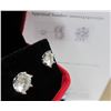 Image 2 : #383-4.00 CT TW GRA CERTIFIED ROUND BRILLIANT CUT MOISSANITE STONES VVS D COLOR SET IN 6 CLAW BASKET