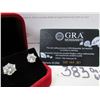 Image 8 : #383-4.00 CT TW GRA CERTIFIED ROUND BRILLIANT CUT MOISSANITE STONES VVS D COLOR SET IN 6 CLAW BASKET