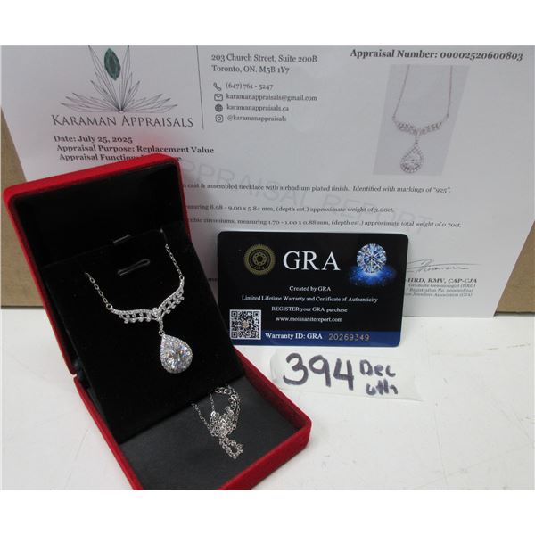 #394-3.00 CT GRA CERTIFIED ROUND BRILLIANT CUT MOISSANITE STONE VVS D COLOR WITH THE 76 ROUND BRILLI