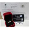 Image 1 : #397-2.00 CT GRA CERTIFIED ROUND BRILLIANT CUT MOISSANITE STONE VVS VIVID BLUISH GREEN COLOR WITH 22