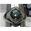 Image 5 : #397-2.00 CT GRA CERTIFIED ROUND BRILLIANT CUT MOISSANITE STONE VVS VIVID BLUISH GREEN COLOR WITH 22