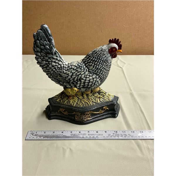 Cast iron chicken door stop