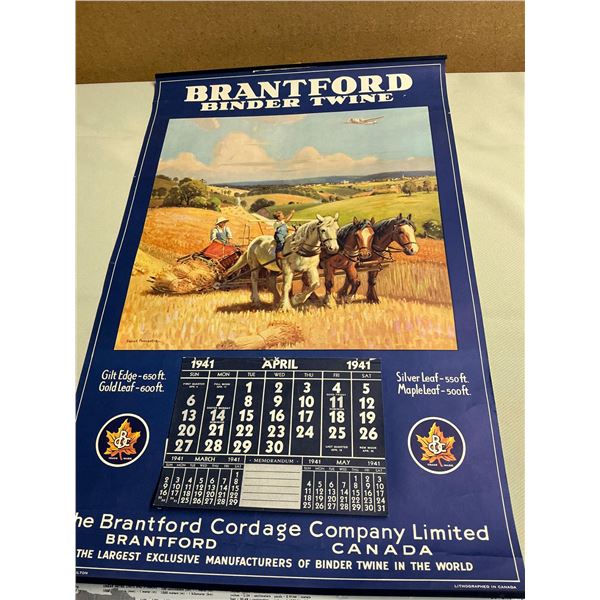 Brantford binder twine 1941calender