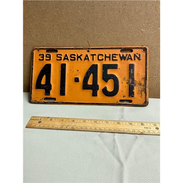 1939 license plate