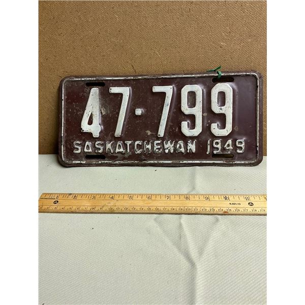 1949 license plate