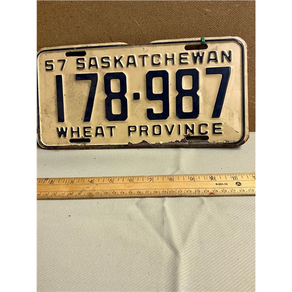 1957 license plate