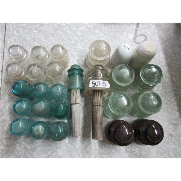 Lot of Glass Insulators