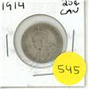 Image 1 : 1914 Canada Silver 25 Cents Coin.