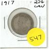 Image 1 : 1917 Canada Silver 25 Cents Coin.