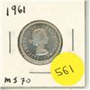 Image 1 : 1961 Canada Silver 25 Cents Coin.