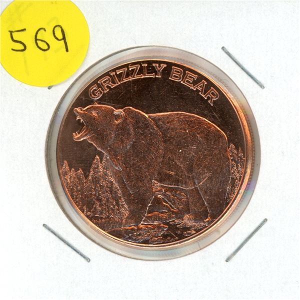 One A.V.D.P Ounce Copper .999 Fine.