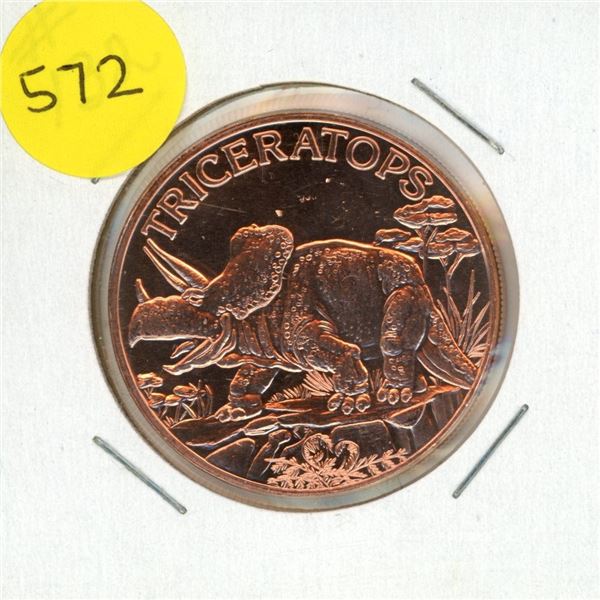 One A.V.D.P Ounce Copper .999 Fine.