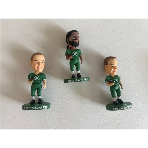 Saskachewan Roughriders Mini Bobble Heads (3)
