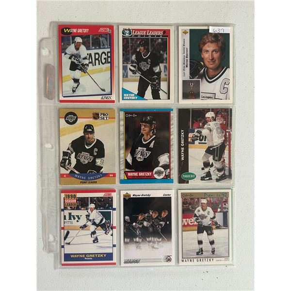 Wayne Gretzky Hockey Cards - 1 Sheets (9 Cards)