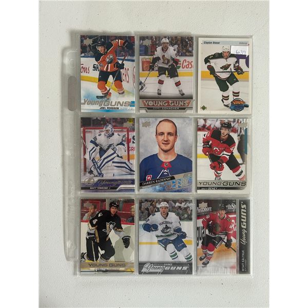 Young Guns Rookie Cards - 1 Sheet (9 Cards)