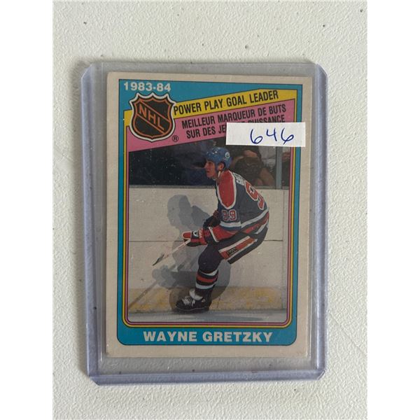 Wayne Gretzky - 1983-84 Goal Leader - Hockey Card