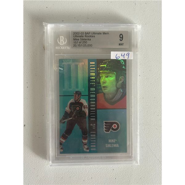 Mike Siklenka - Rookie Card - Graded Mint