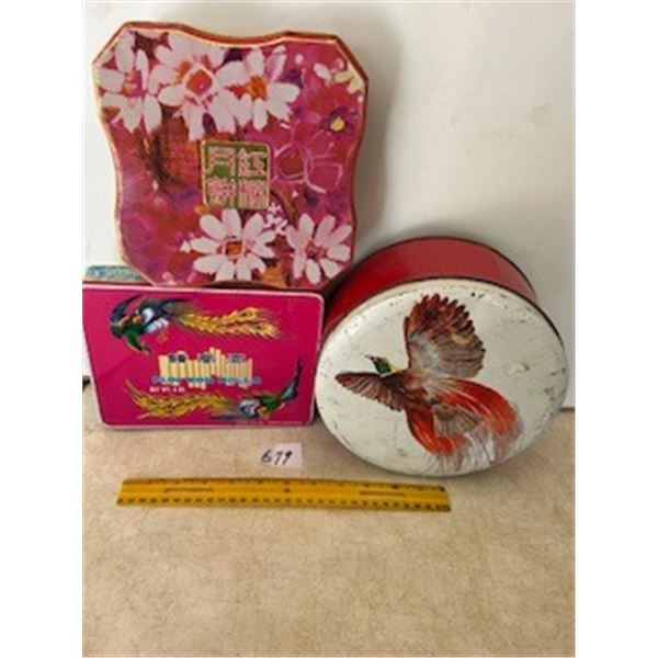 3-Vintage Tins.