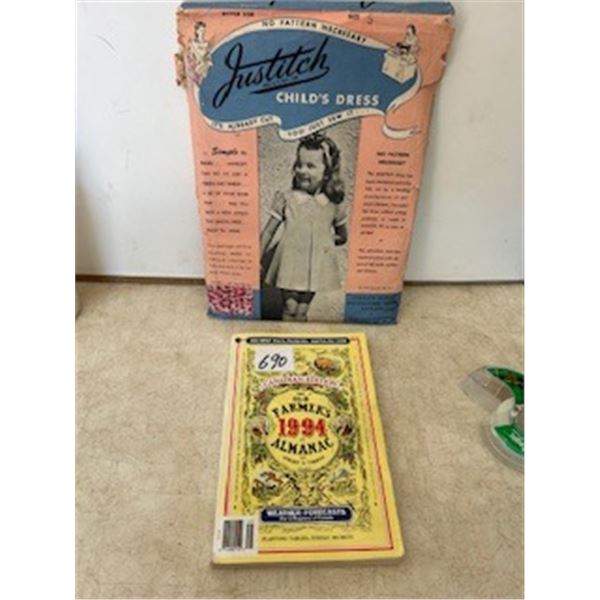 Dress Patern and Farmers Almanac.