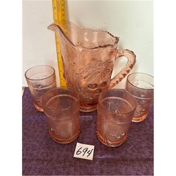 5pc Set Pink Cherries Set.