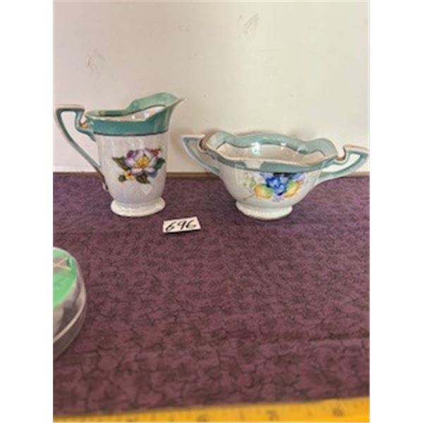 2pc Noritake Cr. and Suger.