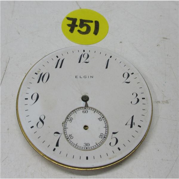 VINTAGE ELGIN 7J,12S, POCKET WATCH MOVEMENT, MAN WIND,  RUNS, ONLY 7000 MADE